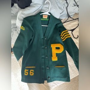 Vintage 100% Wool Varsity Cardigan